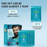 Crème Colorante pour Barbe Qualité Supérieure Marque JiaYing – Brun Foncé Permanent Sans Ammoniaque, Kératine Végétale, Longue Durée, Couverture des Cheveux Gris pour Hommes