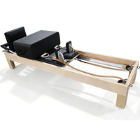 Machine de Pilates Reformer en Bois d'Érable OBG, Durable, Multifonctionnelle, Portable pour Studio Professionnel et Domicile, Silencieuse et Fluide