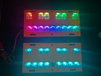 Manette de jeu personnalisable en plastique de haute qualité à 14 boutons pour machines d'arcade avec éclairage LED multi-modes et jeux Fruit/Mario