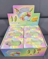 Jouet Squishy Fruité Croustillant ASMR Sonore, en PU à Rebond Lent, Anti-Stress, 5 Styles, Boîte de Présentation, Vente en Gros