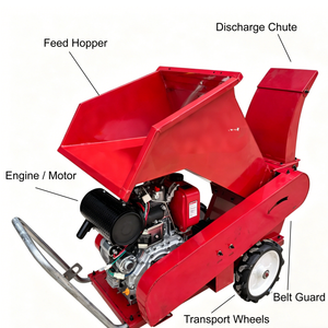 Broyeur de bois motorisé 7500W, capacité <span class=keywords><strong>5T</strong></span>/h, avec alimentation hydraulique automatique, fixation sur remorque, facile à déplacer, livraison gratuite - Product Image 5