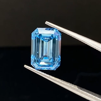 Fantaisie Vivid Blue Lab Créé Lâche Diamant Emerald Cut 5.04CT VS1 CVD Couleur Lab Grown Diamond