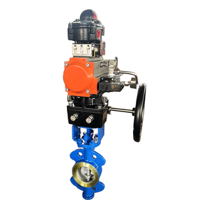 מחיר סיטונאי שליטה אוטומטית DN50-DN1200 שסתום הפרפר wcb/נירוסטה פנאומטי משולש אקסצנטרי - Product Image 4