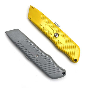 Couteau utilitaire rétractable léger en métal boîte Cutter lame Interlock sécurité couteau de toiture papier coupe couteau RX27102 - Product Image 4