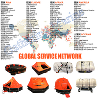 Radeau de sauvetage auto-gonflable pour 35 personnes destiné aux navires transatlantiques