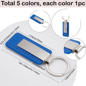 Wholesale Products <b>Custom</b> Your logo Leather Keychain - Product Image 3