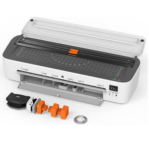 Machine à plastifier thermique et à froid 8 en 1 format <span class=keywords><strong>A4</strong></span>, équipement de <span class=keywords><strong>plastification</strong></span> de documents et de photos pour la maison et le bureau avec coupe-papier - Product Image 2