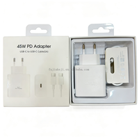 Chargeur rapide USB C PD 45W, port unique, type C, super rapide, avec câble de 1 m pour Samsung Galaxy S24/S23/S22/Note 20/S20/S21/S10