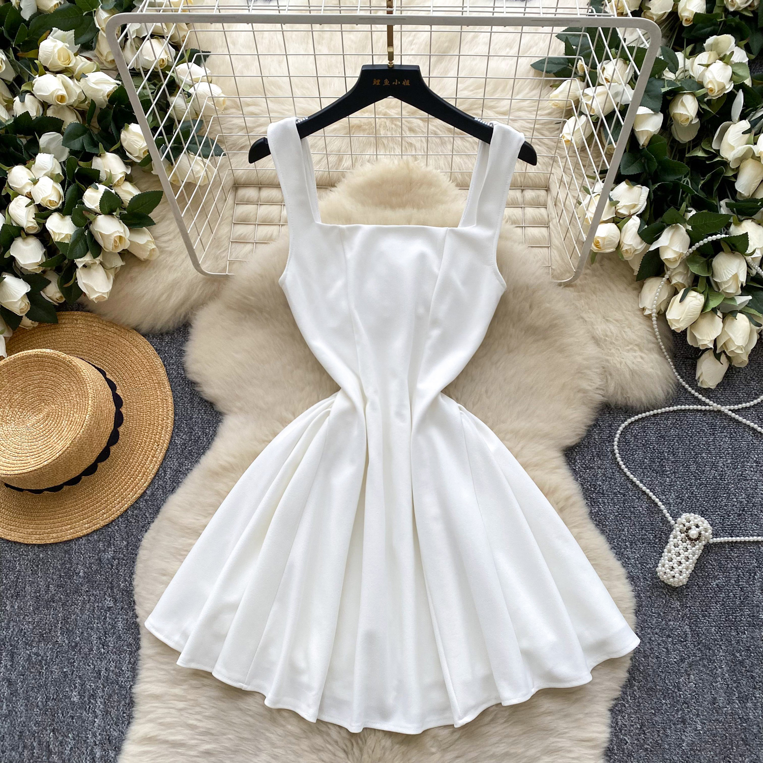 Summer Roman Square Collar Tunic Casual Midi Dress For Women Empire Solid  Lace Dress| Alibaba.com
