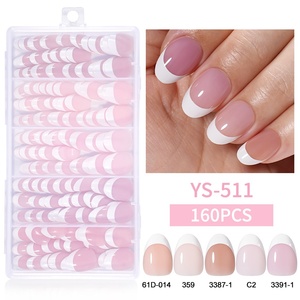 150 <span class=keywords><strong>Uñas</strong></span> Postizas Francesas en Color Rosa Nude, Almendradas y Cuadradas, Kit <span class=keywords><strong>de</strong></span> <span class=keywords><strong>Uñas</strong></span> Postizas Removibles y Reutilizables para Uso Diario - Product Image 3