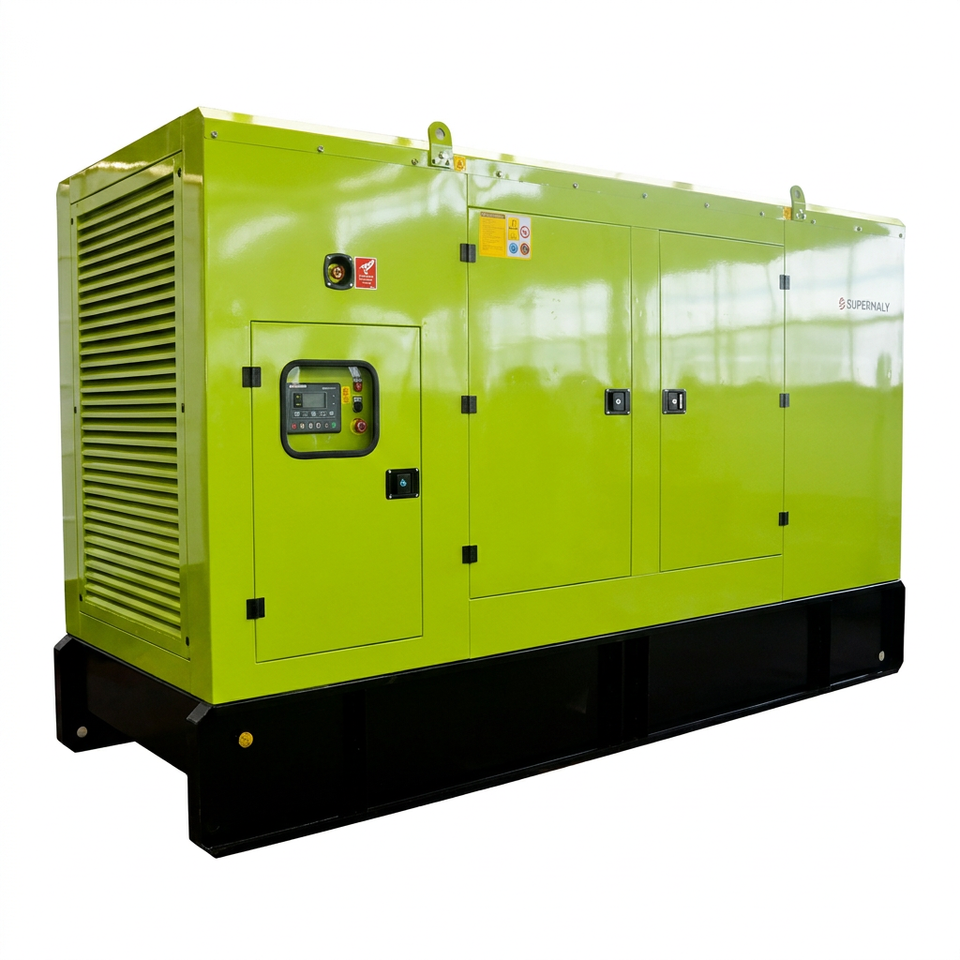 Enclosed Diesel Generator Set 200 kW 415V 1800 RPM Industrial Backup ...