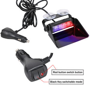 Luz Estroboscópica de Emergencia <span class=keywords><strong>para</strong></span> Auto Coxswain, 6 <span class=keywords><strong>LED</strong></span>, Rojo/Azul/Ámbar, Multicolor, Intermitente, 12V, Baliza de Advertencia <span class=keywords><strong>para</strong></span> <span class=keywords><strong>Parabrisas</strong></span> de Camión - Product Image 3