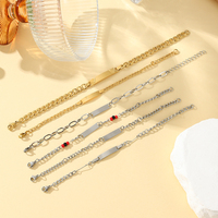 Yiwu Aceon Velle acier inoxydable divers modèle chaîne taille personnalisée estampage vierge personnalisé bricolage Laser blanc barre Bracelet