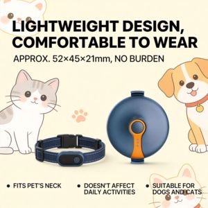 Localisateur <span class=keywords><strong>GPS</strong></span> intelligent sans fil pour animaux de compagnie avec émetteur-récepteur audio, positionnement des chiens et des chats, anti-perte, suivi à distance, localisateur d'animaux de compagnie - Product Image 3