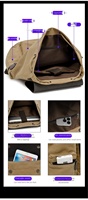 Vintage Canvas Backpack Men Waterproof Retro Laptop Bag Durable Large Capacity School Travel Rucksack Wholesale Custom Polyester