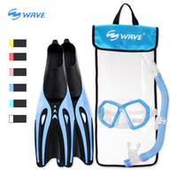 Ensemble de masques de plongée WAVE Vendeur Masque de plongée en apnée pour ensemble de plongée Équipement de plongée Natation Plongée avec tuba Masque et palmes Ensemble