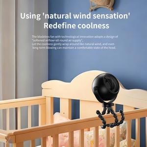 Ventilador para Cochecito de Bebé, Plegable, de Plástico, con Clip, 3 Velocidades, Pantalla LED, Rotación de 360°, Batería Recargable de 4000 mAh, 8+ Horas de Duración, Ventilador Tipo Pulpo - Product Image 4