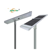Lampu Jalan Tenaga Surya 80w Lampu Jalan LED Tenaga Surya All in One Harga Terjangkau Pembersihan Otomatis dengan Sensor Dikendalikan Jarak Jauh