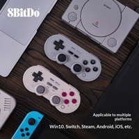 Manette sans fil 8BitDo SN30 Pro Gris avec joysticks à effet Hall, vibration et fonction Turbo pour PC, Steam, Android, Switch