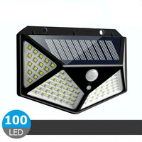 Lampe solaire LED extérieure murale pour jardin, haute luminosité SMD 10W, IP65 étanche, 6000K, angle de faisceau 180°, 850lm, pour cour et maison