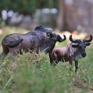 Yxs simulación vida silvestre modelo estático sólido ñu africano escena de juguete de plástico para niños - Product Image 4