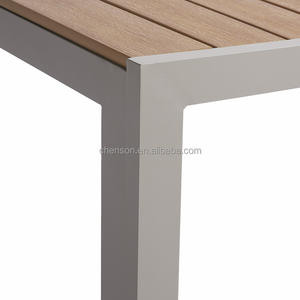 Muebles de exterior para comedor, mesa de patio de madera plástica - Product Image 6