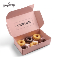 Vente en gros de produits de boulangerie écologiques personnalisés avec logo, en papier couché de qualité alimentaire, gaufrage, fermeture magnétique, pour beignets, gaufres, pâtisseries, biscuits, desserts