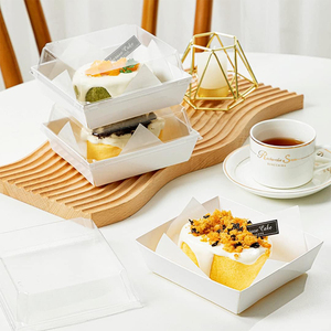 Small Charcuterie Boxes with Clear Lids Disposable Food Containers, 5Inch Dessert Boxes for Sandwich, Cookie, Sushi, <strong>Cake</strong> <strong>Slice</strong> - Product Image 6