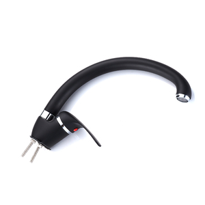 Hiện đại đòn bẩy duy nhất <span class=keywords><strong>Brass</strong></span> đơn xử lý bếp <span class=keywords><strong>Mixer</strong></span> vòi Pull-out đen sơn sàn gắn gốm khách sạn bồn rửa - Product Image 4