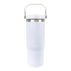 ขวดน้ำเก็บความเย็นแบบสุญญากาศขนาด 30 ออนซ์ สีขาว สำหรับพิมพ์ลายแบบซับลิเมชั่น จำนวน 25 แพ็ค พร้อมหลอดดูดแบบพับได้ เหมาะสำหรับการเดินทางและกิจกรรมกลางแจ้ง - Product Image 1