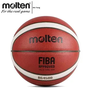 Balón de Baloncesto Molten Talla 7 BG4500, Estilo Unisex para Adultos y Niños, Marca Reconocida, Absorción de Humedad, Resistente al Desgaste, Cuero PU Suave, FIBA - Product Image 1