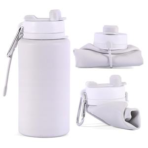 Bouteille d'eau en silicone grande capacité avec poignée portable pour les sports de plein air et les voyages (vente en gros) - Product Image 4