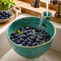Bassin de lavage de fruits en céramique drainable, vente en gros directe d'usine, pour nettoyage automatique des baies et légumes