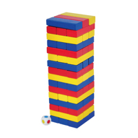 Juego de fiesta 49 piezas Construcción de colores Stracking Bloques de madera Juego de Torre apilable