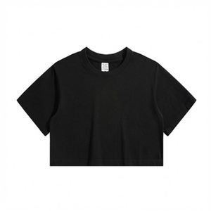 Camisetas Básicas Cortas de Algodón de 200 g/m² con Cuello Redondo, Personalizadas con Logotipo, para Mujer, de Verano, Manga Corta - Product Image 3