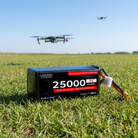 Аккумуляторная батарея Leadyo 22.2V 25000mAh 6S 7C 10C LiPO твердотельного типа, высокой емкости, для VTOL БПЛА, тяжелых дронов, с разъемом XT90/XT60, 1.6 кг