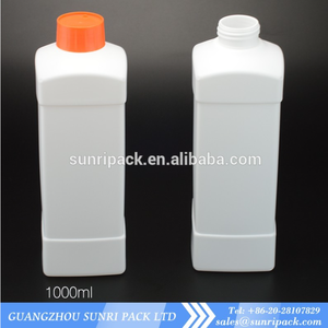 Bouteilles en <span class=keywords><strong>plastique</strong></span> HDPE carrées plates de 1000 ml 1 L pour usage chimique - Product Image 4