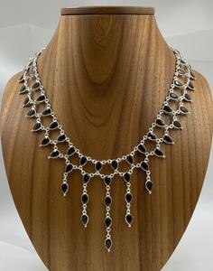 Venta caliente collar de cuarzo ahumado de plata esterlina collar de piedras preciosas de cuarzo ahumado Natural en forma de pera joyería de plata de Jaipur - Product Image 4