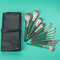 Ensemble de 14 pinceaux de maquillage, pinceau à lèvres doux, pinceau à fond de teint, pinceau à fard à paupières, ensemble complet d'outils de beauté pour débutants