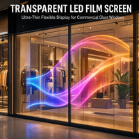 Panel Layar LED Transparan 3D Ringan untuk Iklan di Jendela Pameran Ritel Dalam Ruangan