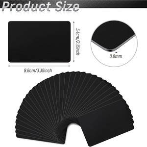 Hot Sale Blank Aluminum Alloy Metal Business Card Engravable Steel Tag <b>Plate</b> DIY Custom <b>Name</b> Card - Product Image 1