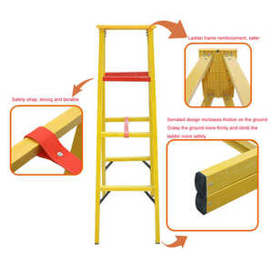 Sợi thủy tinh Kính thiên văn Thang cách điện FRP cách điện xương cá thang 4 bước 5 bước 1.5m 2m đôi sử dụng thang - Product Image 2