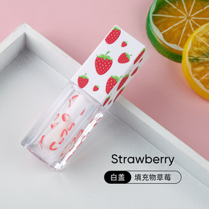 MLM Customizable3pcs Square Tube <b>Lip</b> Oil Kit, Fruit Pattern Custom Cap, Hydrating Watery Plumping <b>Lip</b> Oil portable <b>lip</b> gloss - Product Image 2