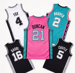 Camiseta de Baloncesto de los San Antonio Spurs # 21 Duncan # 4 Fox # 2 Harper # 16 Gasol # Colección de Uniformes Cosidos para Hombre 5 Castle - Product Image 1