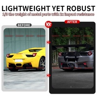 Ferrari 458 için Mükemmel Kalite Karbon Fiber SVR Tarzı Oto Parçaları Araba Yüksek Yarış Kanadı Arka Spoyler Yükseltmesi