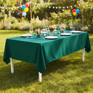 Dark Green 54" X 108" PE <b>Table</b> <b>Cover</b> Party Tableware & Decorations 48PCS/CS Model 378148 - Product Image 3