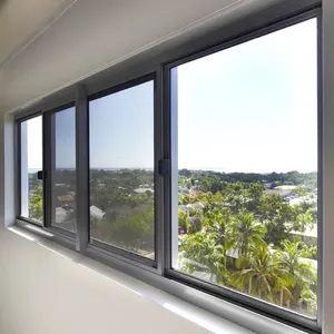 Zonron New Design Narrow Frame Sliding Windows Aluminium Minimalismwide Field Vision Aluminum Glass Windows And Doors For Home