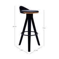Tabouret de bar moderne rembourré avec repose-pieds, pieds en métal blanc, confortable et rembourré, pour usage commercial, cuisine, îlot, maison, café