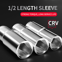 Douille à chocs de qualité industrielle supérieure, finition chromée CR-V, personnalisable OEM, 8-32 mm, entraînement 1/2 pouce pour réparation automobile