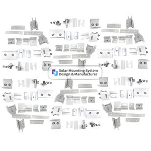 Accessoires de montage solaire Connecteur de rail Pince à crochet pour <span class=keywords><strong>pieds</strong></span> en L Accessoires d'installation de panneaux solaires avant réglables - Product Image 1